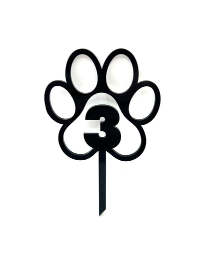 Dog Paw Birthday Cake Topper