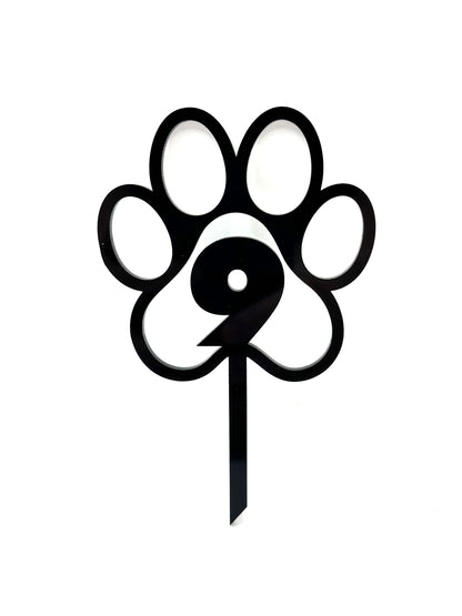 Dog Paw Birthday Cake Topper