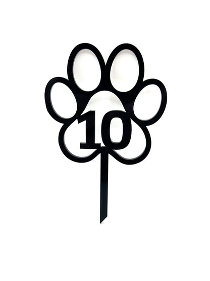 Dog Paw Birthday Cake Topper