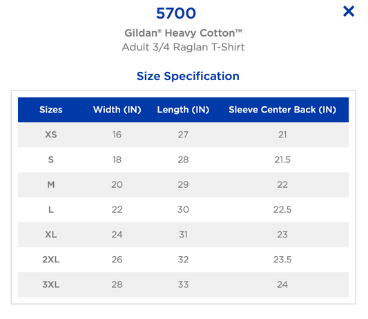 Gildan Adult Dryblend 3/4 Sleeve Raglan T-Shirt