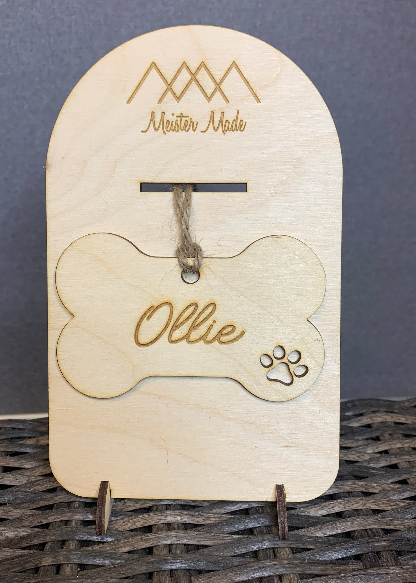Personalized Dog Name on Dog Bone Ornament